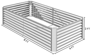 Lit de jardin en métal en acier galvanisé OEM & ODM Plancher en métal fer Boîte à fleurs de taille <span class=keywords><strong>jumbo</strong></span> Lit de jardin <span class=keywords><strong>surélevé</strong></span> - Product Image 5