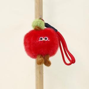 En gros, Porte-clés pendentif en peluche mignon et moelleux, <span class=keywords><strong>série</strong></span> légumes et fruits, motif dessin animé noix de coco et durian - Product Image 2