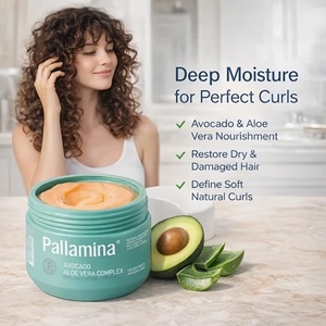 Pallamina 500ml <span class=keywords><strong>Mascarilla</strong></span> Capilar Nutritiva de Colágeno Vegano con Aguacate y <span class=keywords><strong>Aloe</strong></span> <span class=keywords><strong>Vera</strong></span> para Cabello <span class=keywords><strong>Rizado</strong></span>, Hidratante, Reparadora y Suavizante - Product Image 3