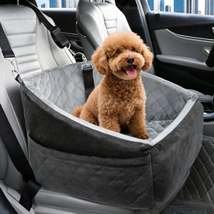 Tappetino <span class=keywords><strong>Universale</strong></span> per Sedile Posteriore <span class=keywords><strong>Auto</strong></span> per Cani con Rivestimento Impermeabile Trapuntato a Rombi Capacità 30 libbre Letto da Viaggio con Vano Portaoggetti - Product Image 1