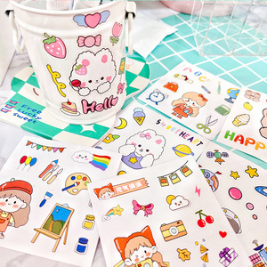 Cute Cartoon <b>Stickers</b> For Kids DIY Waterproof Paper <b>Sticker</b> <b>Sheet</b> Home Decoration - Product Image 3