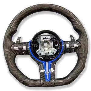 Volante Deportivo de Cuero y Fibra de Carbono para <span class=keywords><strong>BMW</strong></span> X3 X4 M3 M5 F30 F10 F20 F11 F32 M6 F90 F10 X5 F15 X6 F16 E90 E92 G80 G30 G32 - Product Image 3