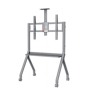 Chariot TV mobile Kelmy Triple Stability Iron |   Compatible VESA 940x600 pour écrans de 55 à 100 pouces |   Conception à double crochet certifiée CE pour usage professionnel/pédagogique - Product Image 3