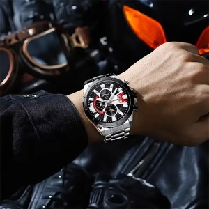 For CURREN 8401 Men's Business Sports <b>Watch</b> Luxury Stainless Steel Strap Quartz <b>Watch</b> 3ATM Waterproof Ronda Alloy Drioshipping - Product Image 6