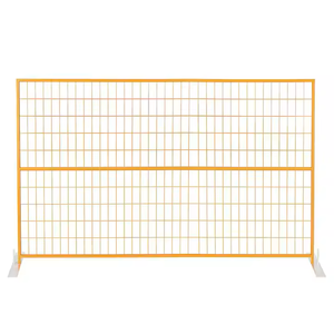 Barriere per Cantieri Edili Gialle ad Alta Visibilità con Piedi Stabili a Basso Profilo, Recinzione Temporanea Canadese - Product Image 1