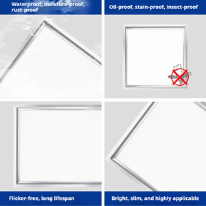 Panel de Luz <span class=keywords><strong>LED</strong></span> <span class=keywords><strong>Cuadrado</strong></span> <span class=keywords><strong>Blanco</strong></span> de 30x30cm, Luz de Techo Empotrada para Oficina, Cocina, Baño, Material de Plástico y Aluminio - Product Image 3