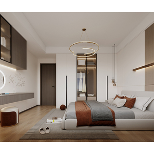 Meubles de chambre à coucher européens modernes et luxueux sur mesure avec tissu et MDF pour projets d'hôtels et de résidences 5 étoiles - Product Image 3