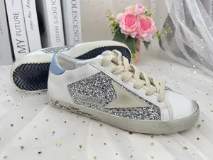 Luxury Designer Genuine Leather Sneakers Retro Flat Lace <b>up</b> Brand Sports Shoe Vintage Unisex Super <b>Star</b> Vulcanized Dirty Shoes - Product Image 6