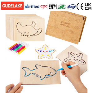 ถาดแม่แบบวาด<span class=keywords><strong>ภาพ</strong></span>ไม้สำหรับเด็ก เครื่องมือ<span class=keywords><strong>วาด</strong></span>ภาพแบบกลวง รูปสัตว์ ธรรมชาติ ของเล่นสำหรับเด็กอนุบาล นักเรียนประถม ของเล่นสำหรับผู้เริ่มต้น - Product Image 1