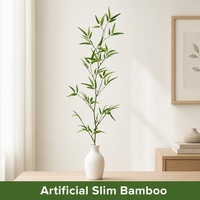 Plante de bambou artificielle 150 cm, tronc réaliste, feuilles artificielles, faux arbre de bambou vert pour la maison, le bureau, la décoration zen, la conception paysagère, vente en gros