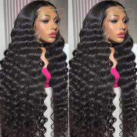 Pelucas de Cabello Humano Virgen Vietnamita 100% Sin Procesar, Ondulado Profundo, 13x4 13x6, Peluca de Encaje Completo HD Sin Pegamento para Mujeres Negras