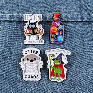 Broche <span class=keywords><strong>de</strong></span> Rana <span class=keywords><strong>Bruja</strong></span> Divertido y Adorable, Insignia Creativa <span class=keywords><strong>de</strong></span> Animal <span class=keywords><strong>de</strong></span> Dibujos Animados Europeo y Americano, Accesorio <span class=keywords><strong>de</strong></span> Mochila <span class=keywords><strong>de</strong></span> Aleación con Esmalte Goteado - Product Image 3