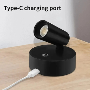 Lampe murale <span class=keywords><strong>sans</strong></span> <span class=keywords><strong>fil</strong></span> à base magnétique rechargeable par USB, éclairage LED tactile à intensité variable, mini projecteurs d'ambiance intérieurs, <span class=keywords><strong>luminaire</strong></span> de chevet - Product Image 6