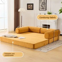 Canapé une place Yazhi moderne et minimaliste, rembourré en tissu avec éponge haute densité, pliable, mobilier transfrontalier