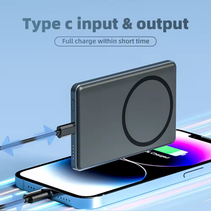 Batterie mini batterie externe 5000mAh Charge rapide sans fil Magnétique PowerBank Pour Apple chargeur iphone 16 <span class=keywords><strong>Pro</strong></span> - Product Image 3