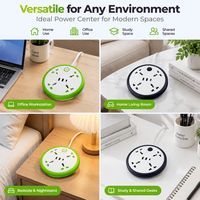 Stop Kontak Bundar Universal Multi Plug Socket USB Type-C Pengisian Daya Panjang Kabel Dapat Disesuaikan Hub Stop Kontak Teras