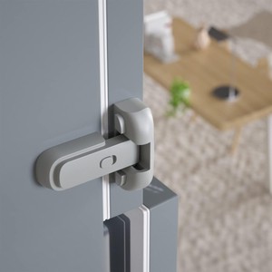 Verrou de sécurité enfant pour porte de congélateur, boucle de réfrigérateur en plastique anti-enfant, dispositif de sécurité pour bébé avec fixation sécurisée - Product Image 4