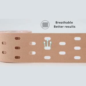Cinta de kinesiología de algodón perforado para músculos, cintura, espalda, <span class=keywords><strong>brazos</strong></span> - Product Image 3