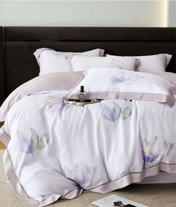 Bộ đồ giường 4 Mảnh Lyocell sang trọng-Tấm in siêu mềm, cảm giác lụa thân thiện với môi trường, thiết kế tinh tế cho sự thoải mái sang trọng - Product Image 4