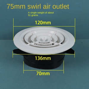 Hiện đại ABS trong nhà điều hòa không khí đĩa màn trập lưới tản nhiệt không khí trong lành hệ thống với nhựa mỏng bóng cho phòng khách - Product Image 5