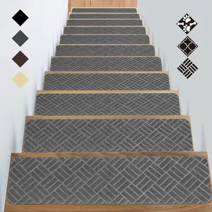 2023 Non-Slip Carpet Stair Treads Non-Skid Safety Rug Slip Resistant Indoor Runner for Kids Elders Pets Reusable Adhesive Carpet