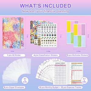 Libreta Planificadora de Finanzas A6 con Tapa Dura Floral Vintage, Cuaderno Creativo de Piel Sintética para Presupuesto y Control de Gastos - Product Image 3