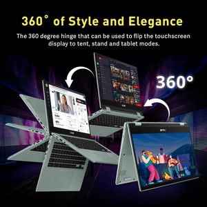 Snsv Chromebook flip 14 FHD TOUCH 4GB RAM 64GB eMMC mediatkomek panio 500ชุดโครเมี่ยม OS แล็ปท็อปธุรกิจ - Product Image 4