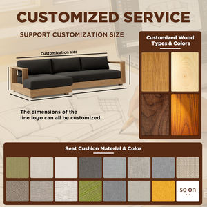 Ensemble de table et chaises de <span class=keywords><strong>jardin</strong></span> en teck haut de gamme pour hôtel nordique, mobilier de patio extérieur - Product Image 6