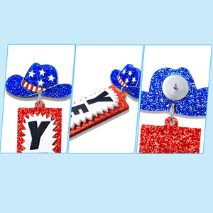 Pendientes Colgantes Personalizados de Acrílico con Purpurina para Mujer y Niña, Estilo Vaquero, para Conciertos, Discoteca, Joyería, Nashville, Howdy, Yeehaw - Product Image 4