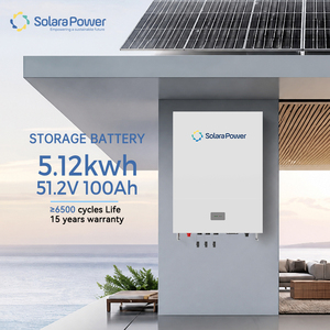 Solara Power 5.12KWh 48V 100Ah LiFePO4 Split Power Wall-Mounted Lithium <b>Battery</b> 5-10kW Output Hybrid Grid Support Smart BMS IP65 - Product Image 3
