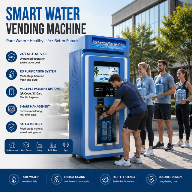 Filtered Reverse Osmosis Water Vending Machine with 7-Level Filtration SDK Enabled Multiple Payment Options