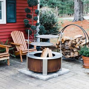 Personalizado Altura ajustable Camping Barbacoa de <span class=keywords><strong>leña</strong></span> <span class=keywords><strong>Leña</strong></span> Sin humo Kingjoy Firepit - Product Image 1