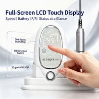 Ponceuse à ongles intelligente à écran tactile LCD rechargeable 45000 tr/min avec affichage numérique, rotation avant/arrière, pour salon, vente en gros OEM