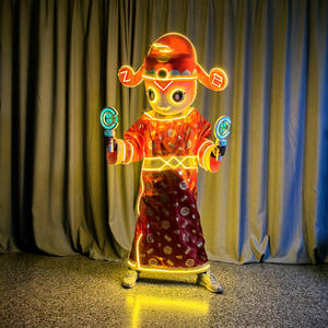 Robe de boîte de nuit à miroir <span class=keywords><strong>Laser</strong></span> lumineux avec barre lumineuse LED Costume de danseur GOGO pour femme Costume de scène de chanteur mascotte ATU - Product Image 3