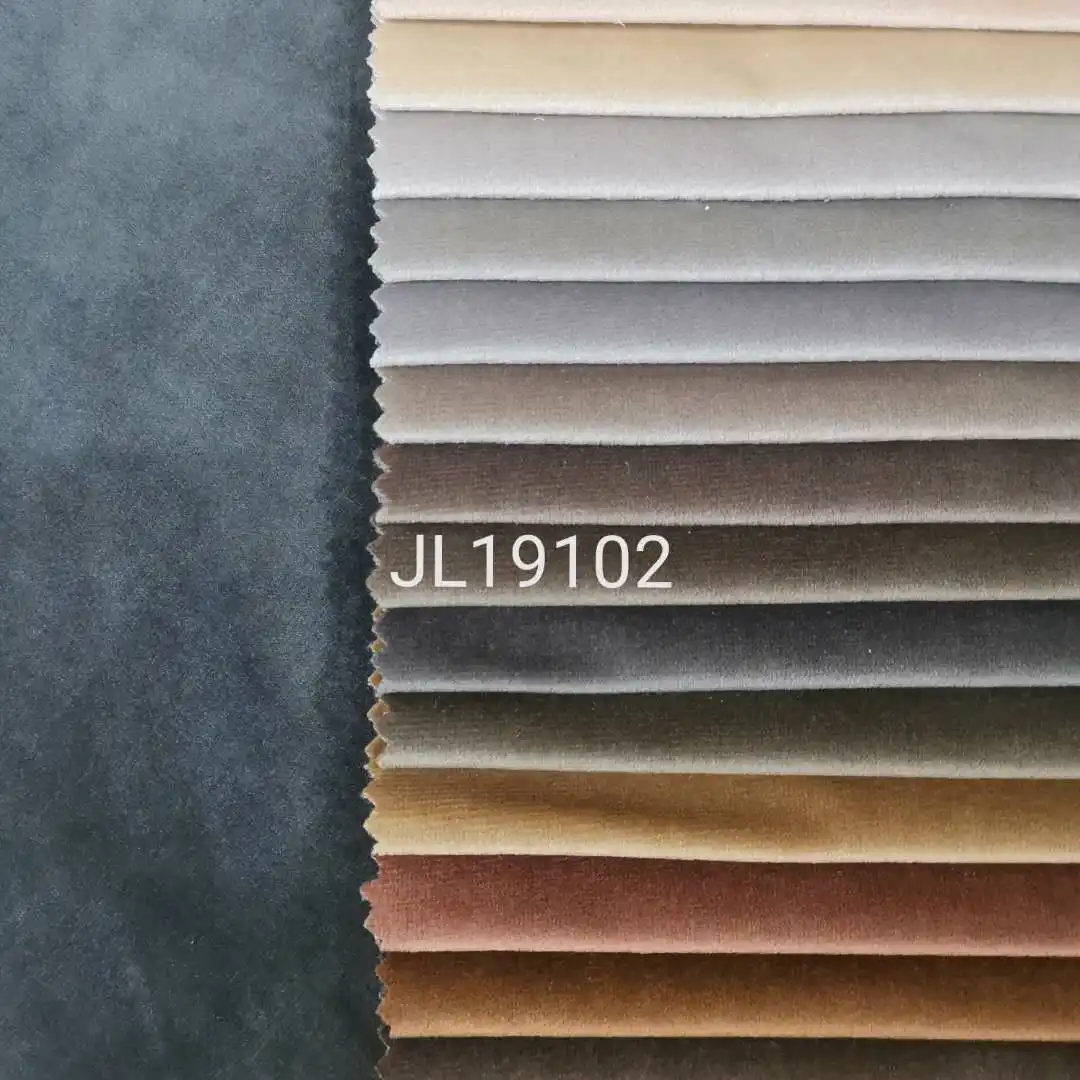 JL19102-Vorhang billig Möbels toff Färben Großhandel Fabrik 100% Polyester Holland Samt Sofa Stoff Möbels toffe