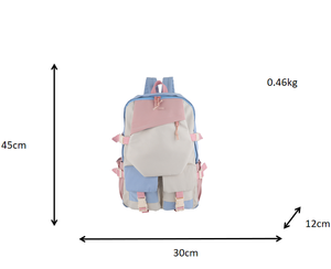 <span class=keywords><strong>2022</strong></span> nouvelle mode nouveau Style couleur bloqué rétro mignon couleur bloquant <span class=keywords><strong>sac</strong></span> à dos à la mode pour les lycéens - Product Image 3