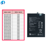 Batterie de téléphone 4000mAh HB386589ECW pour Huawei P10 Plus Honor 8X V10 8A Honor 20 Play Nova 3 4 5T