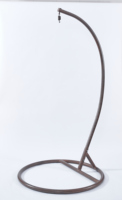 Fauteuil Œuf Suspendu Pliant en Rotin et Osier pour Jardin et Patio, Balançoire d'Extérieur avec Support Métallique, Personnalisation en Usine