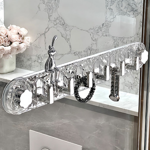 Crochet <span class=keywords><strong>mural</strong></span> adhésif de luxe léger avec ventouse puissante, crochet à vêtements sans trace pour porte de salle de bain, cuisine, sacs - Product Image 4