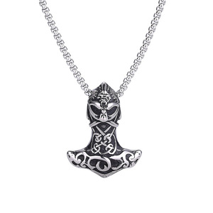 Yunnique-collar con colgante de martillo de Thor de acero inoxidable para hombre, estilo vikingo nórdico, regalo, joyería, accesorio de moda - Product Image 5