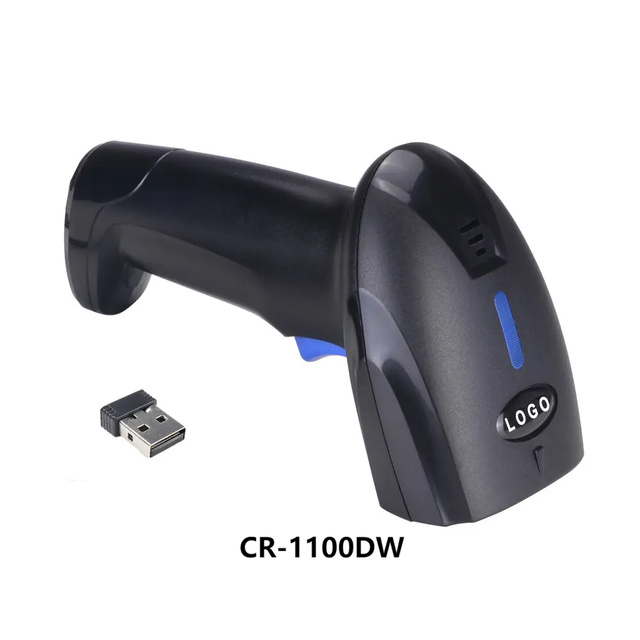 Long Range 2.4G QR Code Reader Scanning Gun 2D Wireless Handheld Barcode Scanner for Store Supermarket Warehouse Inventory