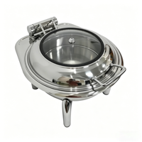 Chauffe-Plat Rond Hydraulique FLEY en Acier Inoxydable, Vente Directe Usine, pour Buffets Hôteliers et Services de Restauration