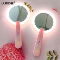 Miroir de maquillage intelligent pliable à lumière LED Miroir de maquillage portable de voyage Miroir de maquillage compact à main avec lumière LED