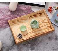 Plateau de pâtisserie en bois MDF brûlé pin antique Design en bois massif durable pour la maison salon tasse à thé et affichage des aliments