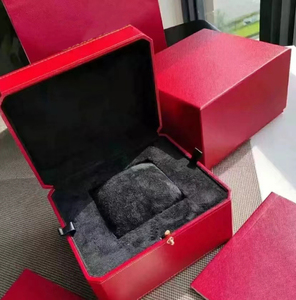Luxury Designer Square red Watch Box Premium Wood Suede Wrist watch Gift Box JewelryStorage Case for Cartiar - Product Image 4