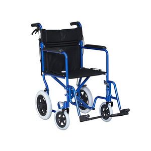 Kjt Wheelchair Lightweight Aluminum Alloy Manual Foldable Commode <b>Chair</b> <b>For</b> <b>Elderly</b> With Removable Footrest And Fixed Armrests - Product Image 2