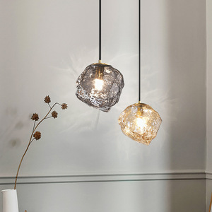 QiaoSheng Ice Cube Pendant <b>Light</b> Led Single Head For Bedroom Dining Room Hotel <b>Decorative</b> Lamp - Product Image 2