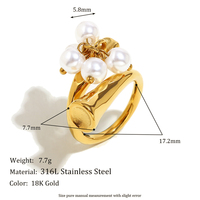 Dreamidea Bague ajustable en perles faite à la main en acier inoxydable antirouille Bijoux de doigt à la mode personnalisés en gros