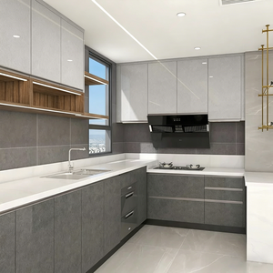 Gabinetes de Cocina Modulares Comerciales de MDF con Grifo y Cesta para Cajones, Diseño Compacto para Uso <span class=keywords><strong>en</strong></span> <span class=keywords><strong>Hoteles</strong></span> - Product Image 2