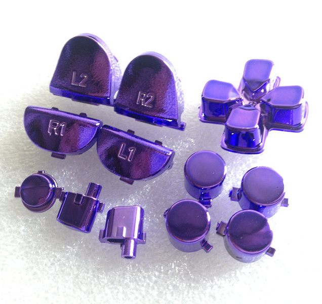 New Colorful Full Set Chrome Button Mod Game Kit for Playstation 4 for PS4 Controller Buttons High Quality FAST SHIP